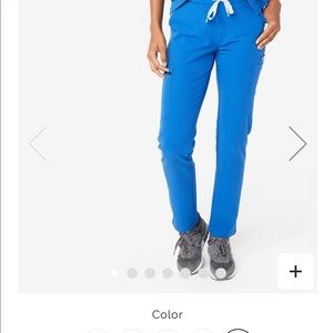 Figs Yola scrub pants in large royal blue